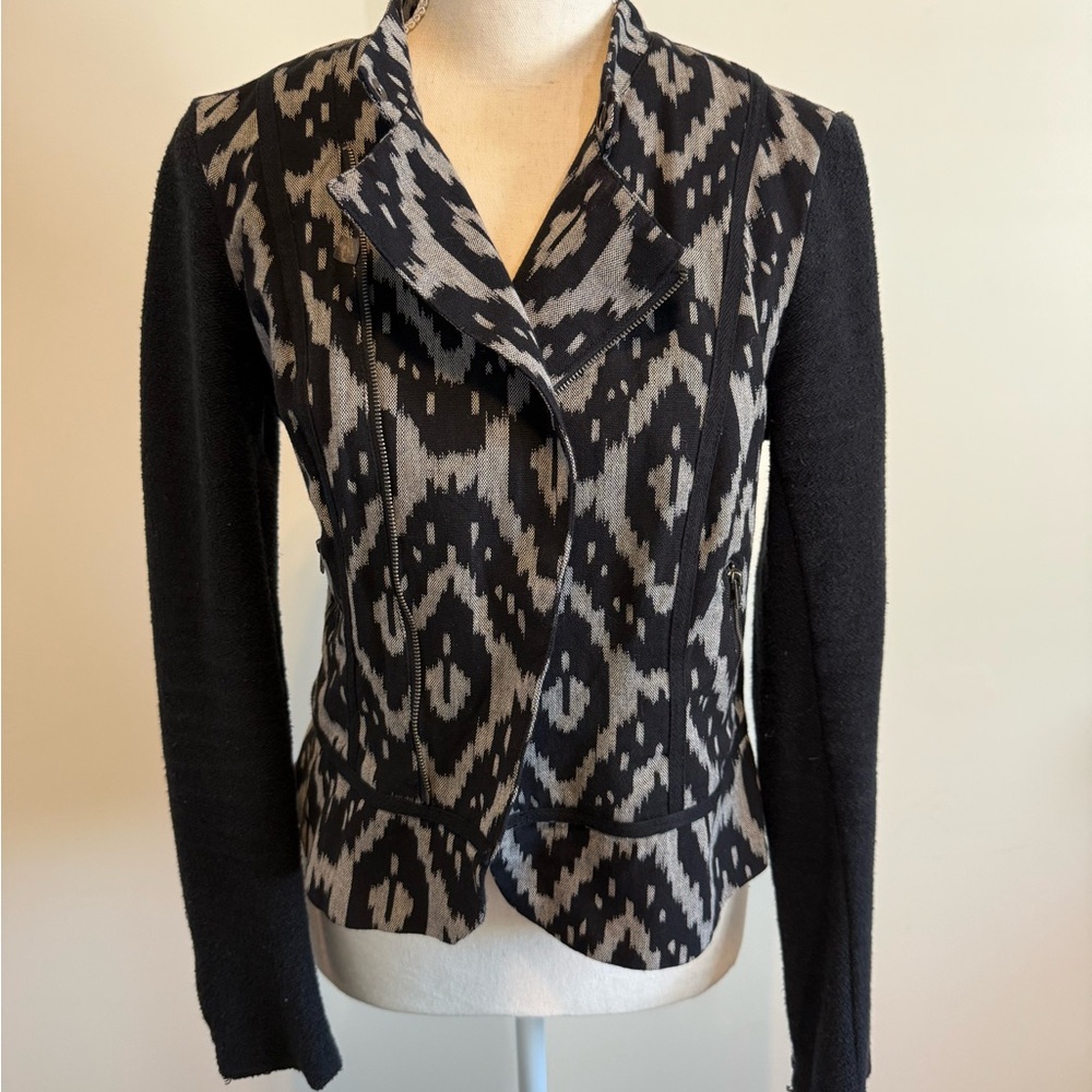 Black and Gray Patterned SW Style Women's Jacket
